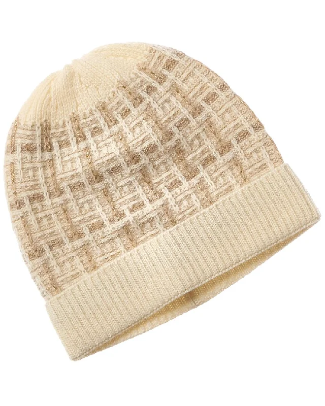 La Fiorentina Plaid Lurex Cashmere & Wool-Blend Hat