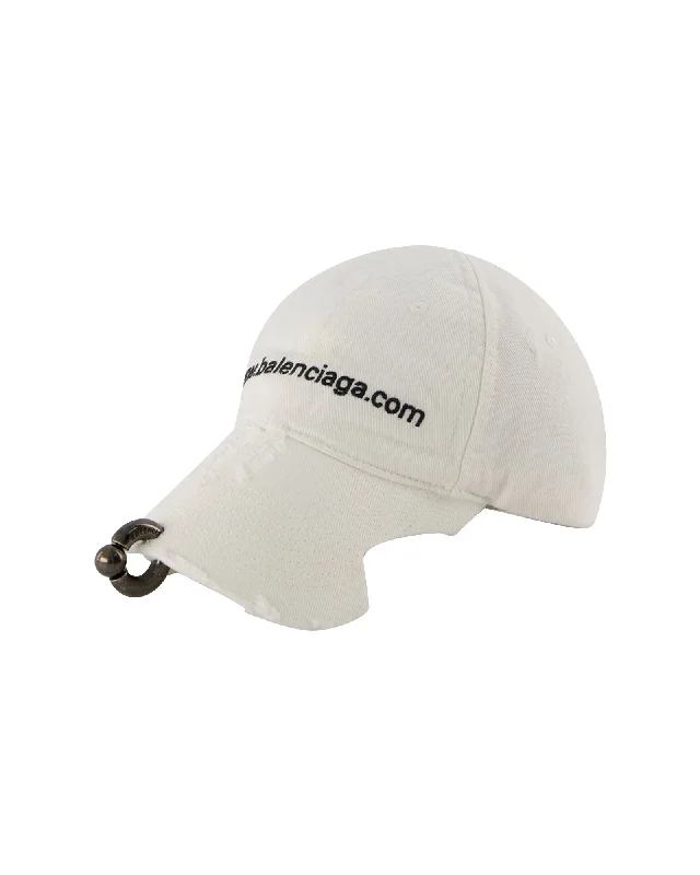 Piercing Hat - Balenciaga - Cotton - White