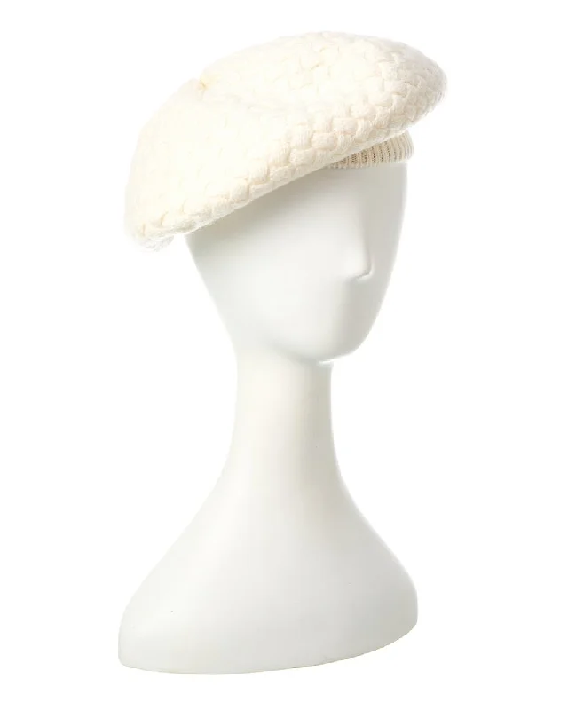 sofiacashmere Basketweave Cashmere Beret