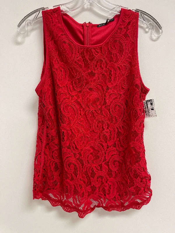 Top Sleeveless By Adrianna Papell In Red, Size: M