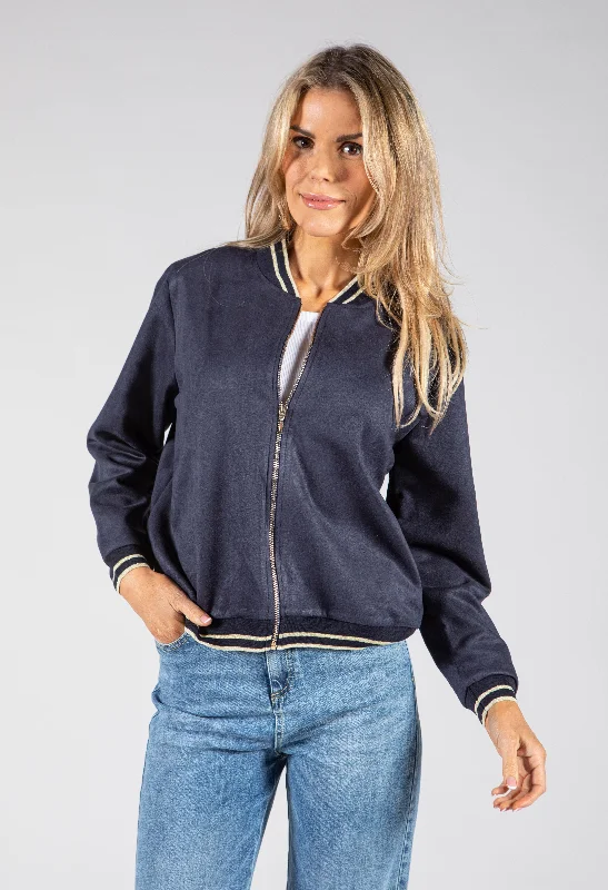 Suedette Bomber Jacket