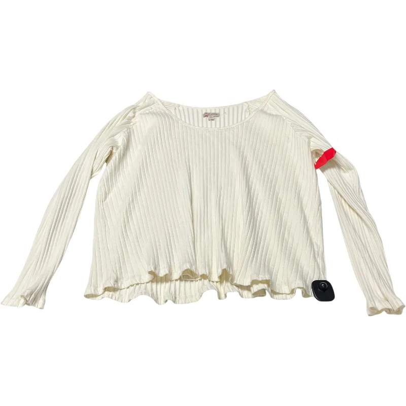 Top Long Sleeve By Knox Rose In Cream, Size: 2x